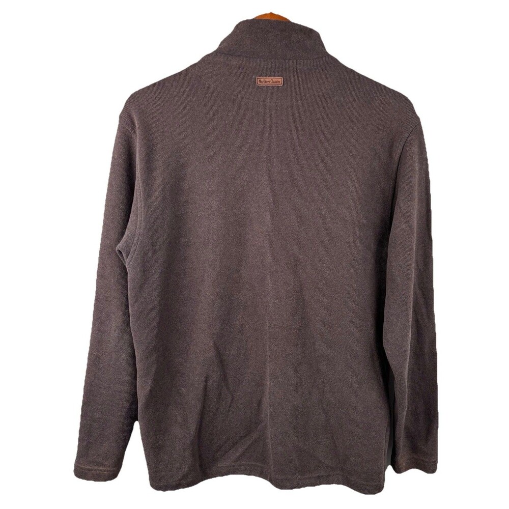 MCS Marlboro Classics Men’s 1/4 Zip Pullover Sweatshirt Sweater Large - Picture 3 of 7